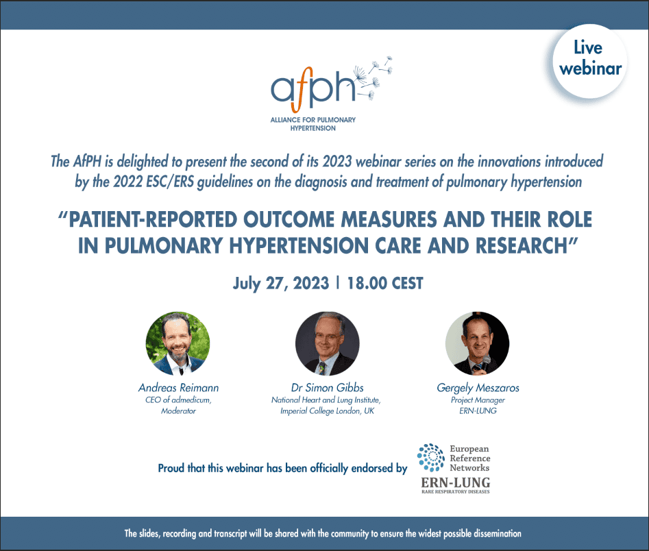 AfPH webinar on "Patient reported Outcome Measures in Pulmonary"